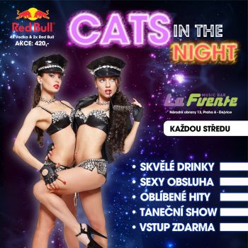 Středeční CATS in the NIGHT & DJ TomAkční drinky na baru